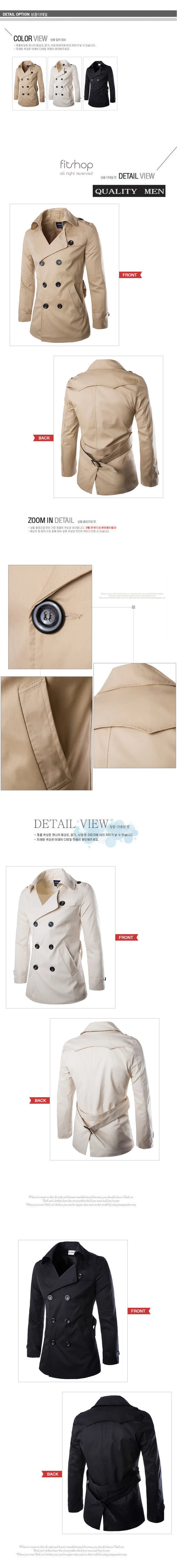 2025 England Style Men's Trench Coat Fashion Cotton Double-breasted Mid-leng Jackets Boutique Windproof Coats Business Gentleman