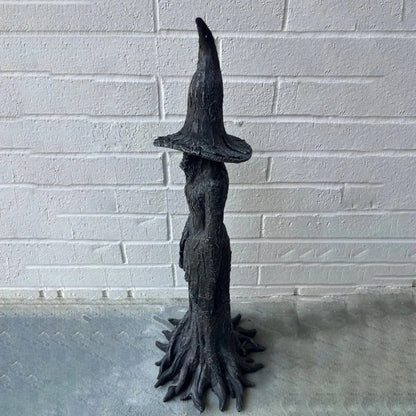 Adorno creativo de bruja de escritorio, adorno de resina para el hogar, decoración artística de bruja de Halloween, decoración romántica de Halloween