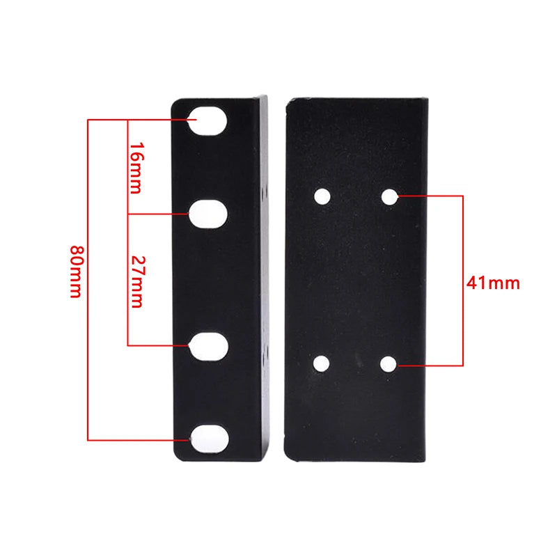 Kit de soportes de montaje en rack con tornillos y orejas de rack metálicas para grabadoras de vídeo en red (NVR) Hikvision 1U/1.5U/2U. Instalación de cámaras.