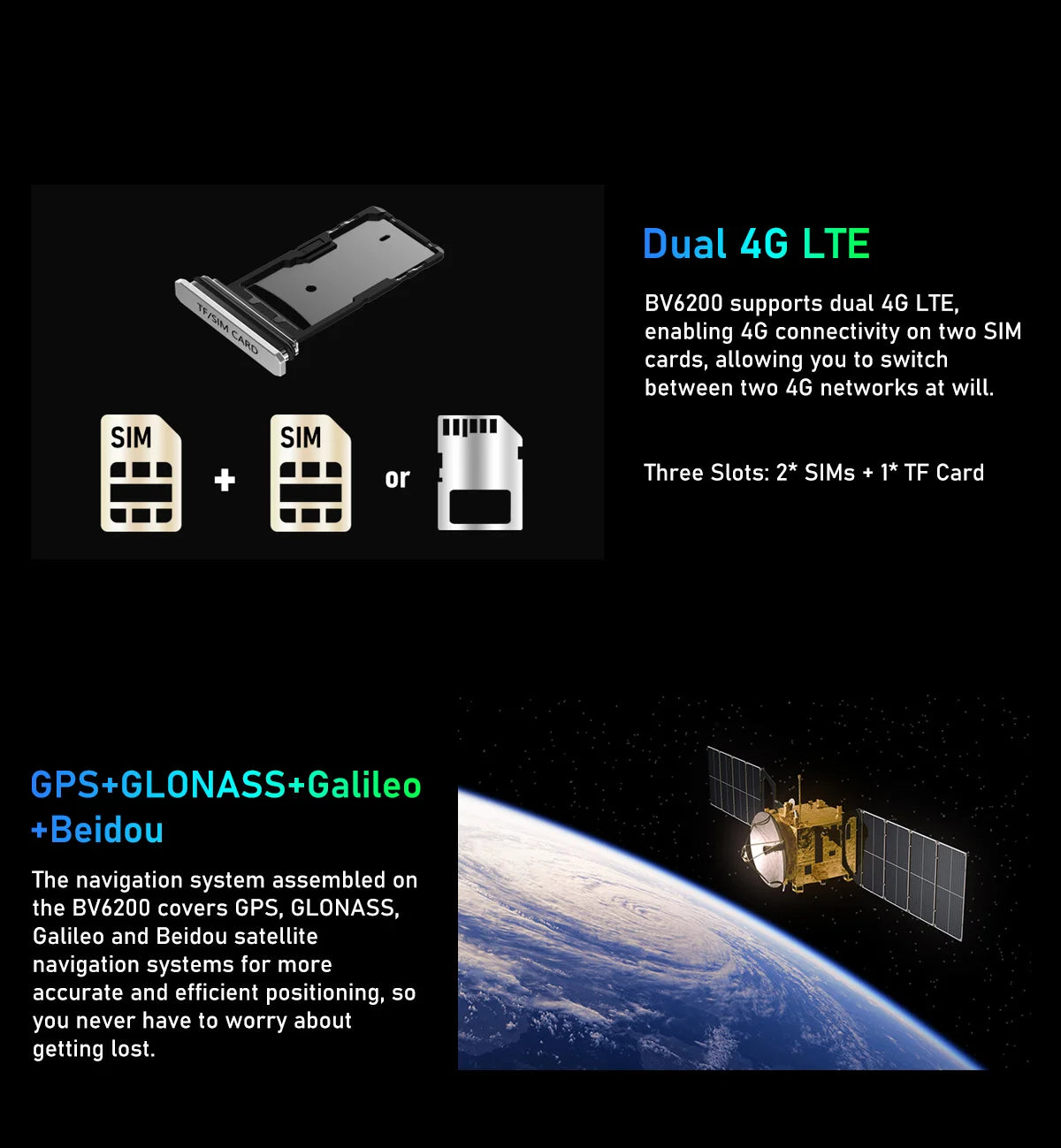 Teléfono resistente Blackview BV6200 con pantalla IPS HD+ de 6,56 pulgadas, batería de 13000 mAh, 8 GB (4+4) de RAM, 64 GB de almacenamiento, cámara de 13 MP, GPS, Android 13 y certificación IP68/IP69K.