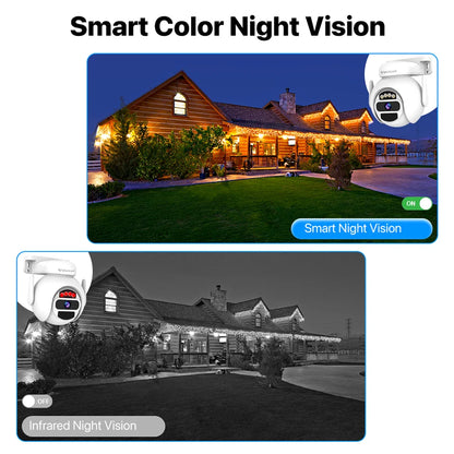 Cámaras de seguridad solares Vstarcam 2K 3MP inalámbricas para exteriores con alimentación por batería, resistentes al agua IP66, detección humana PIR, audio bidireccional