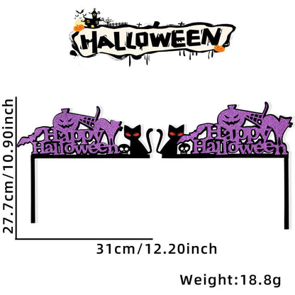 Decoración de Halloween para marcos de puertas, murciélagos, calabazas, telarañas, letrero para esquinas de puertas y ventanas, decoración de Halloween para el hogar, pegatinas para esquinas 2024