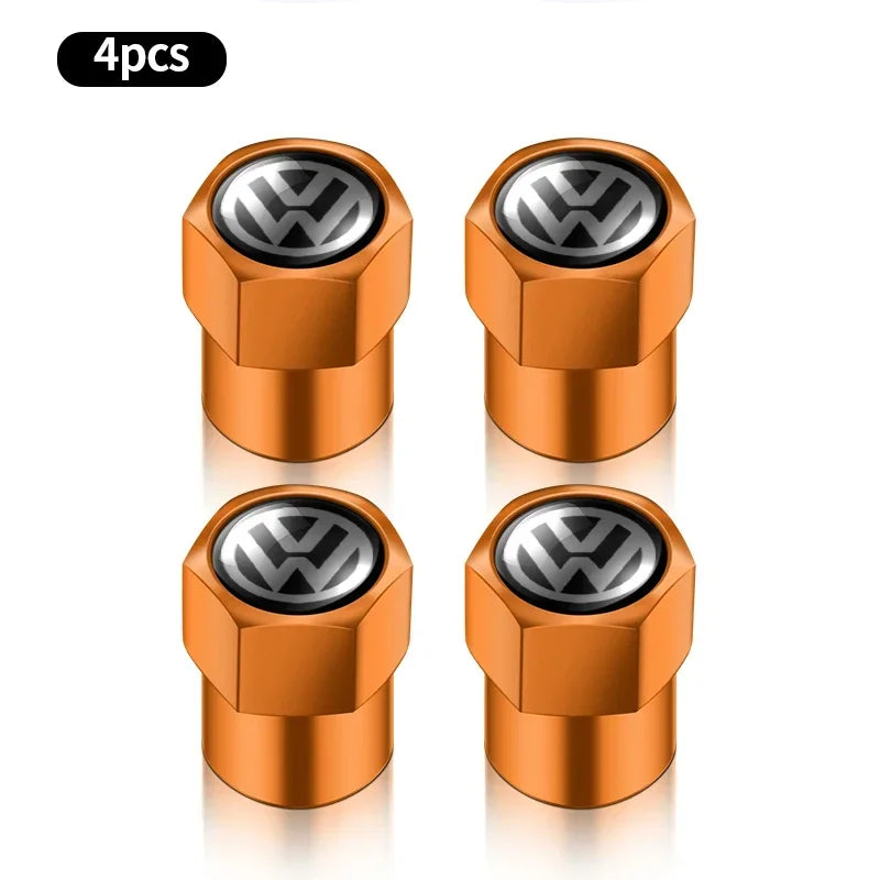 4 tapas de válvula de neumático para Volkswagen VW Beetle Touareg Tiguan CC T-ROC Golf 4 5 6 7 T4 T5 Passat RLINE R