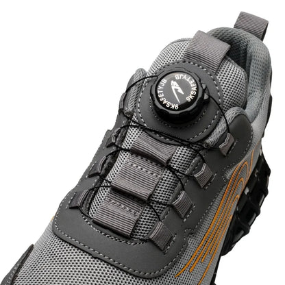 Small Size Rotary Buckle Work Safety Shoes For Men Air Soft Sole Lightweight Protective Work Sneakers Men and Women Shoes