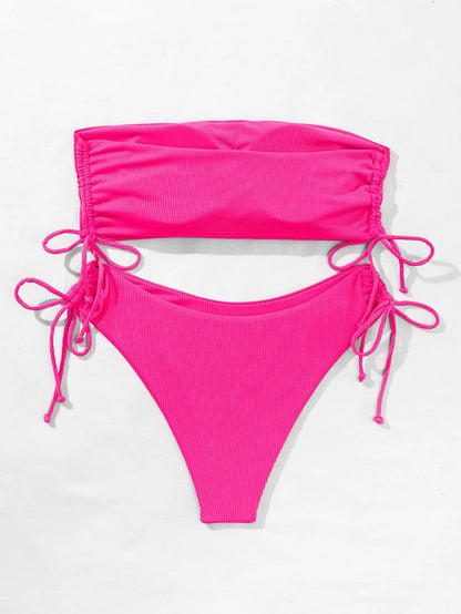 Nuevos bikinis sólidos sexis para mujer, trajes de baño push up para mujer, trajes de baño para nadar, conjunto de bikini brasileño para niña, ropa de playa para bañador