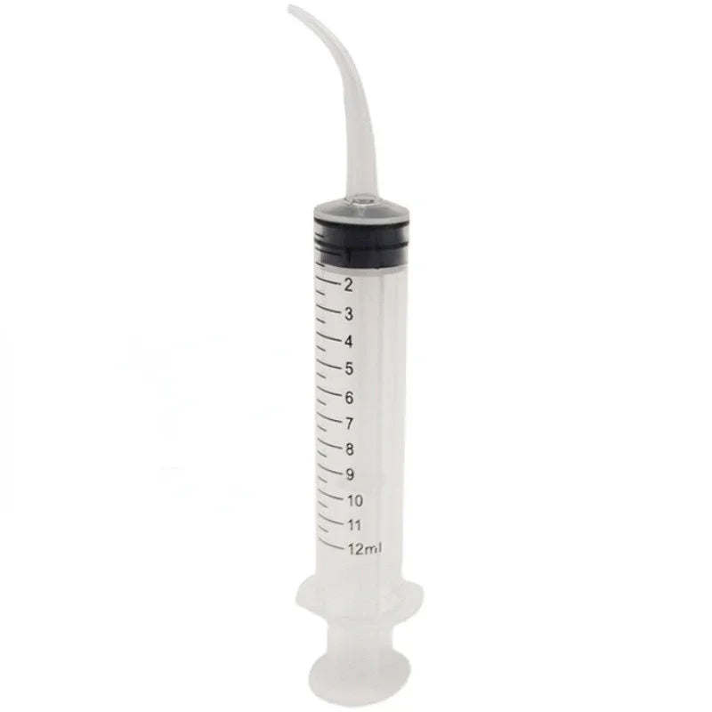 Limpiador de oídos de 12 ml, jeringa, codo, tubo de goma, herramienta para eliminar cerumen, limpiador de oídos, eliminación de cerumen, limpiador de oídos, cuidado de la salud
