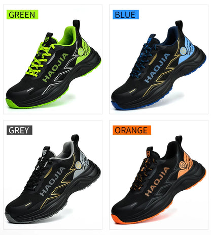 Zapatos de seguridad ligeros para hombre, antirotura, antipinchazos, zapatillas de trabajo, botas de seguridad protectoras, zapatos de trabajo con puntera de acero.
