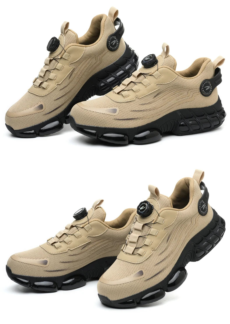 Work Safety Shoes Men Women Steel Toe Sneakers Air Cushion Indestructible Security Protection Safety Boots Size 47 48 Footwear