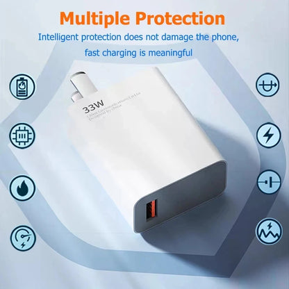Cargador turbo original Xiaomi de 33 W, carga rápida, adaptador de EE. UU. para Mi 10T, 10S, Poco X5, X3, M5S, F3, Redmi Note 13, 12, Pad Pro, Cargador europeo