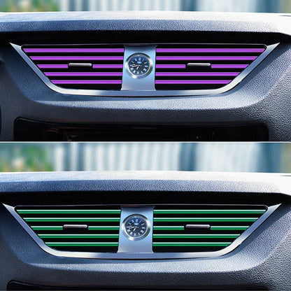 10 tiras decorativas suaves para salida de aire acondicionado de coche, accesorios para rejilla interior de coche, tira decorativa universal en forma de U.