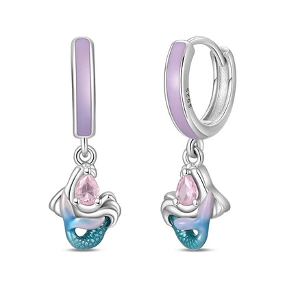 Pendientes de plata de ley 925 con diseño de mariposa, abeja, mariquita y flor de arcoíris para mujer, joyería de moda para fiestas de cumpleaños, regalos