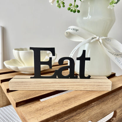 Decoración inspiradora de madera para el hogar, mesa de comedor de granja, decoración del hogar, sala de estar, decoración de oficina
