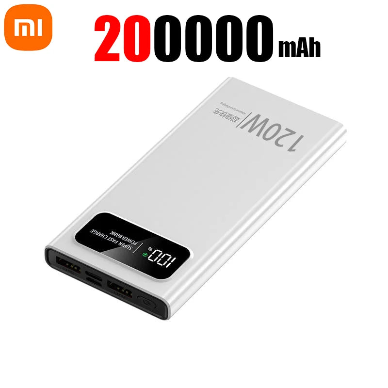 Cargador de batería externo Xiaomi de 500.000 mAh y 120 W de carga ultrarrápida, PD de 20 W, para iPhone Pro y Samsung.