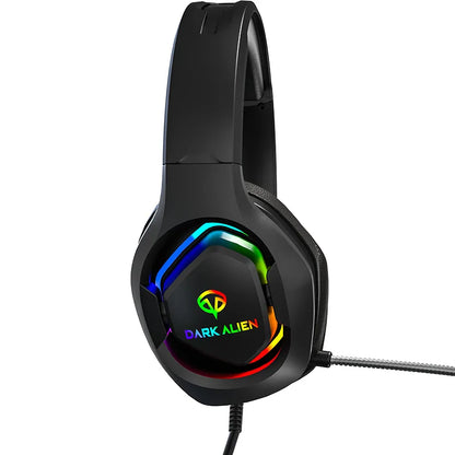 Auriculares para juegos EKSA E1000 con sonido envolvente RGB 7.1 para PC, PS4 y PS5, con cable USB y micrófono con cancelación de ruido.