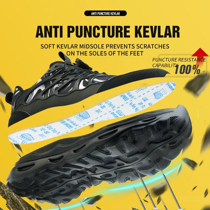 Calzado de seguridad talla 47 48 para hombre y mujer, zapatos de trabajo con puntera de acero, ligeros, botas de seguridad indestructibles, zapatillas de trabajo.