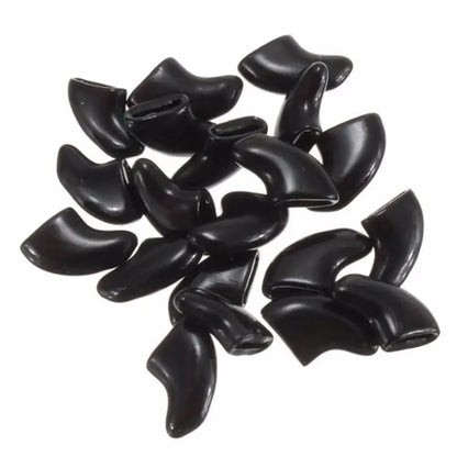 Preciosas 20 fundas de silicona suaves para uñas de gato, cubiertas adhesivas para garras de mascotas, protección para animales.