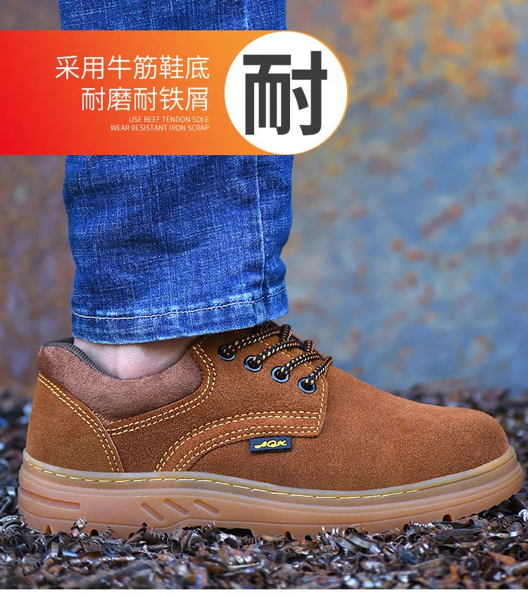 Calzado de seguridad laboral para hombres y mujeres. Antiaplastamiento, antiperforación, antideslizante y antiescaldaduras. Calzado de protección para soldadura eléctrica.