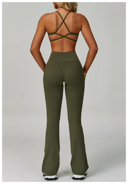 2 Piece Set Women's Tracksuit Fitness Clothes Yoga Sets Sportswear Workout Bra High Waist Leggings Set Gym Clothing Sports Suits
