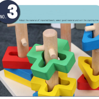 Juguetes de madera para niños, juguetes de educación temprana Montessori, juguetes de entrenamiento lógico para bebés, regalo de cumpleaños para niños y niñas.