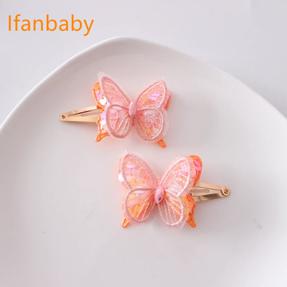 Lindos accesorios para niños, pinzas para el pelo para bebés y niños pequeños, broches a presión BB, pasadores de mariposa, tocados de flores para niñas.