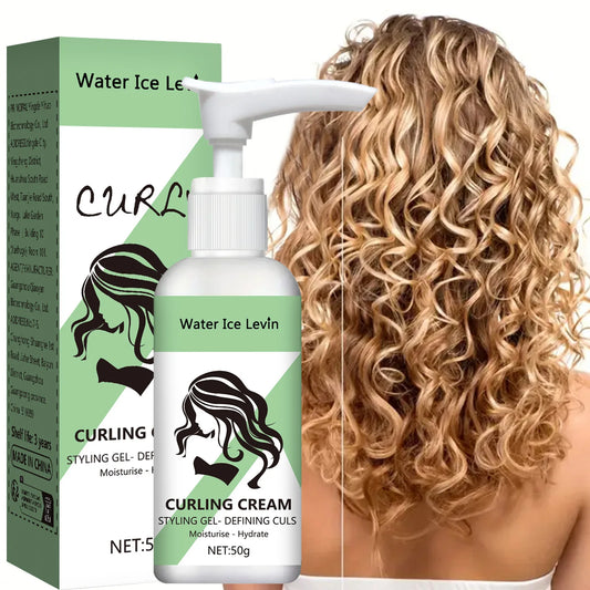 Crema para peinar cabello rizado, fórmula hidratante y suavizante, mejora la elasticidad y el brillo del cabello rizado, fácil de fijar.