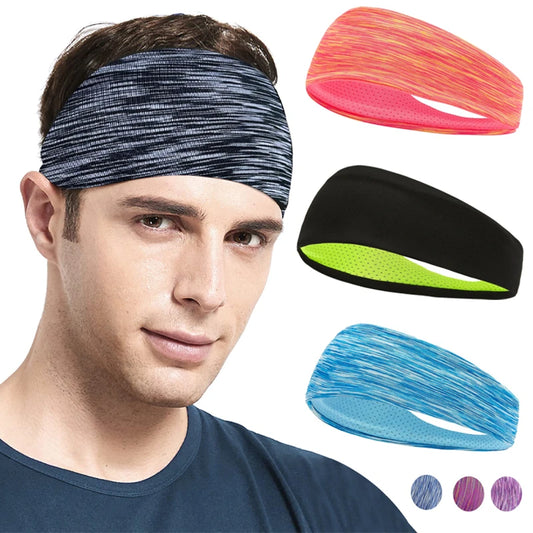 3 bandas elásticas para el sudor para hombres y mujeres, para el cabello, para deportes, yoga, entrenamiento, accesorios para el cabello