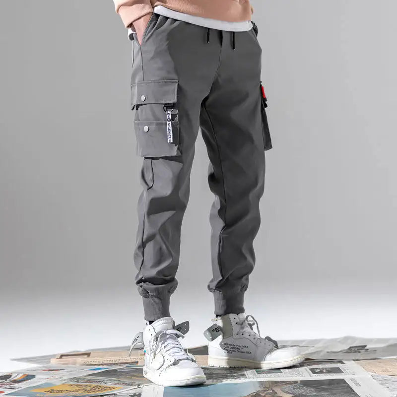 Pantalones deportivos finos de moda para hombre, pantalones casuales para correr, pantalones cargo de calle 2020, pantalones multibolsillos para hombre, pantalones deportivos para gimnasios y fitness para hombre.