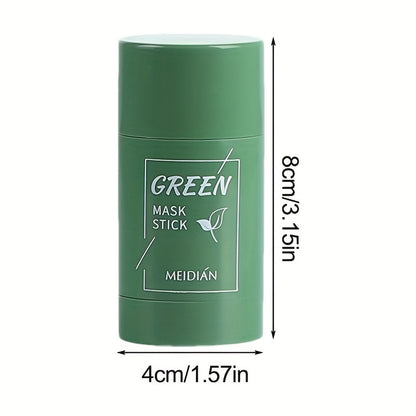 Mascarilla de té verde limpiadora, mascarilla de arcilla purificante, mascarilla de control de grasa para el acné, mascarilla facial de berenjena para el cuidado de la piel para hombres y mujeres, cuidado diario con escualano vegetal.
