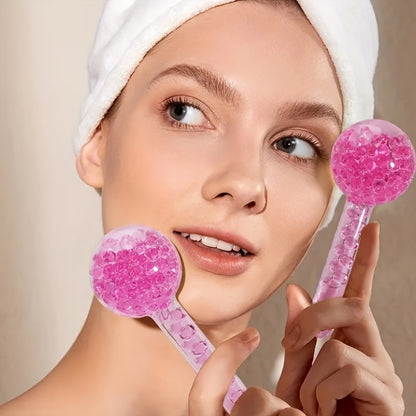 2 bolas de hielo, masajeador facial, herramientas faciales, bolas de hielo faciales, bolas refrescantes, bolas para rostro, cuello y ojos, belleza diaria, cuidado de la piel