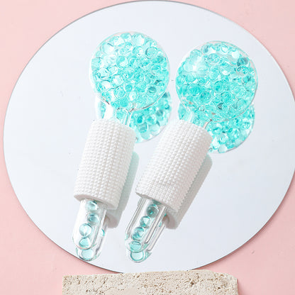 2 bolas de hielo, masajeador facial, herramientas faciales, bolas de hielo faciales, bolas refrescantes, bolas para rostro, cuello y ojos, belleza diaria, cuidado de la piel