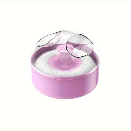 Estuche portátil recargable para polvos sueltos para el cuidado de la piel después del baño, contenedor para guardar maquillaje de talco facial y corporal con esponja suave - Accesorios de viaje