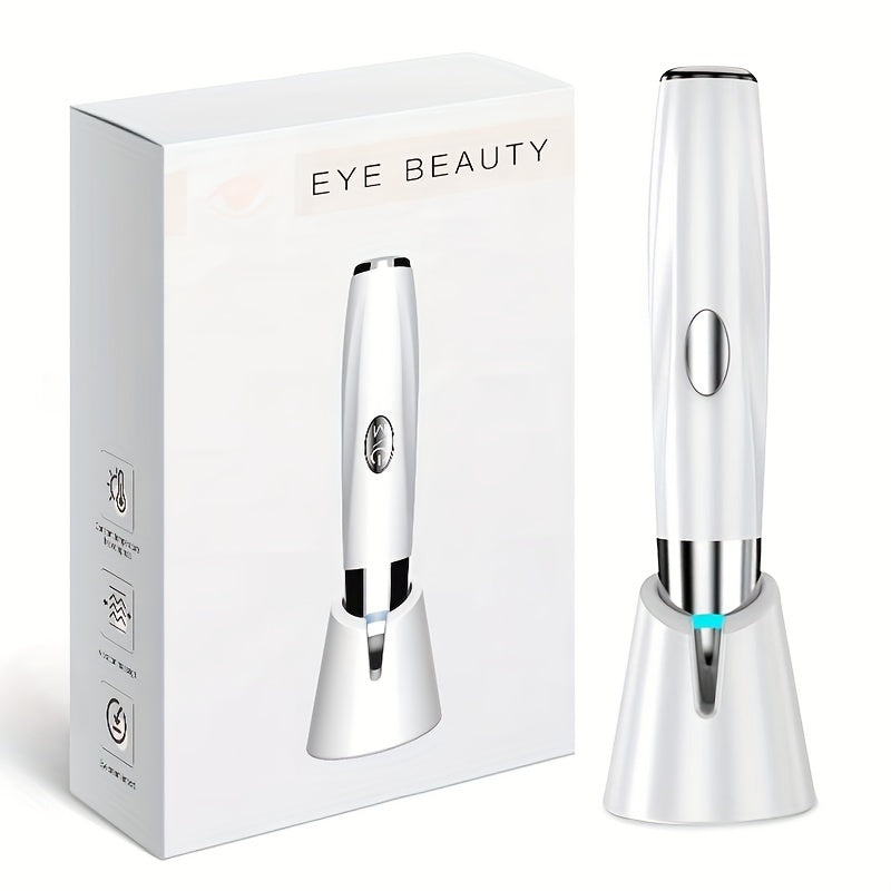 Masajeador de ojos y rostro con varita, con calor y vibración, reafirmante, para ojos cansados, bolsas y ojeras, cuidado de la piel para ojos, absorción de productos de belleza.