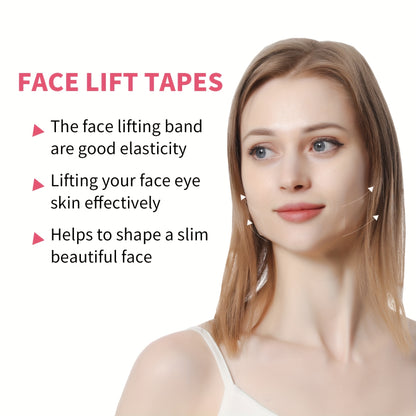 Paquete de 24 cintas invisibles para lifting facial, parches reafirmantes en forma de V, bandas antiarrugas para contorno de frente, ojos y rostro, herramientas para el cuidado de la piel sin cirugía ni perfume, sin necesidad de electricidad ni pilas.