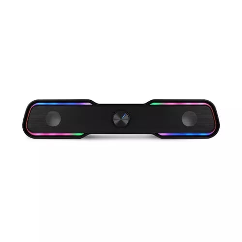 BOCINA INICIA EL JUEGO BSP-350 BLUETOOTH/3.5MM, USB, ILUMINACIÓN RGB, NEGRO
