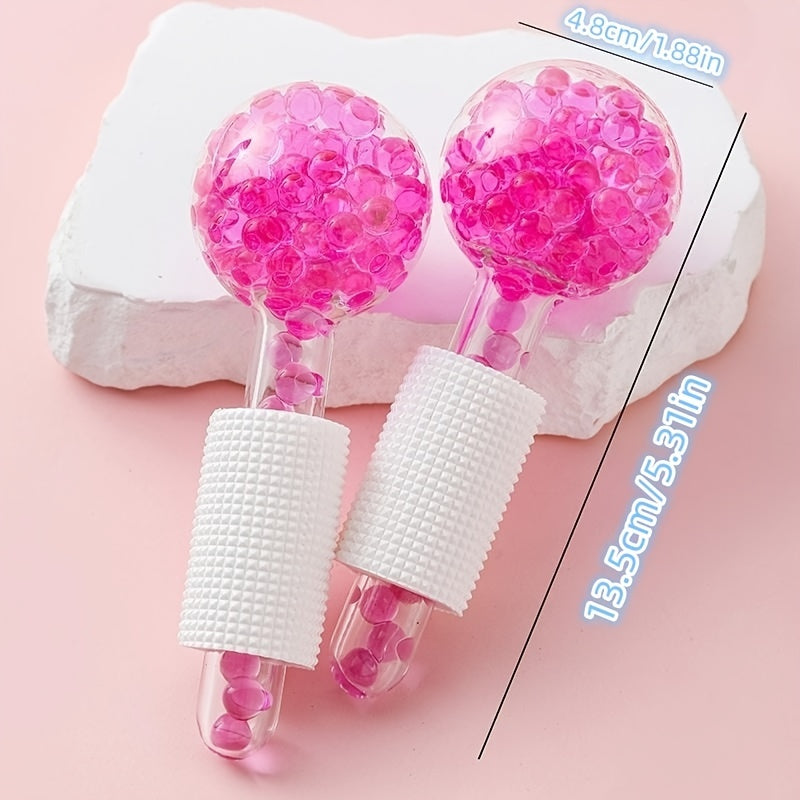 2 bolas de hielo, masajeador facial, herramientas faciales, bolas de hielo faciales, bolas refrescantes, bolas para rostro, cuello y ojos, belleza diaria, cuidado de la piel