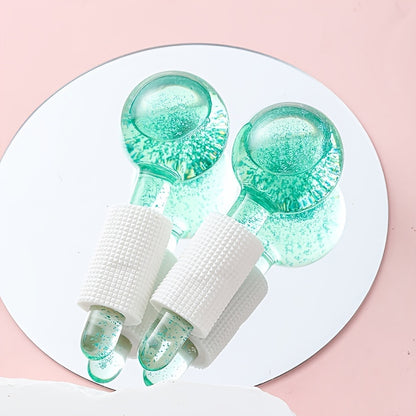 2 bolas de hielo, masajeador facial, herramientas faciales, bolas de hielo faciales, bolas refrescantes, bolas para rostro, cuello y ojos, belleza diaria, cuidado de la piel