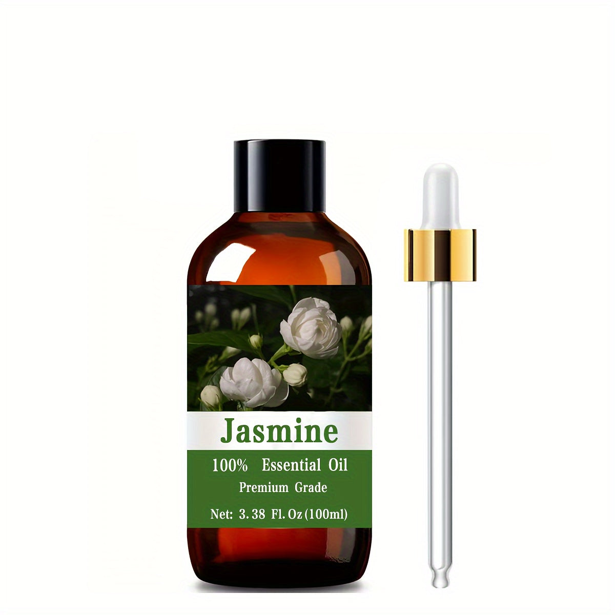 Aceite esencial de jazmín, 100 ml (3,38 oz), para el cuidado del cabello y la piel, masajes, difusores y humidificadores. Aceite esencial de masaje hidratante para hombres y mujeres.