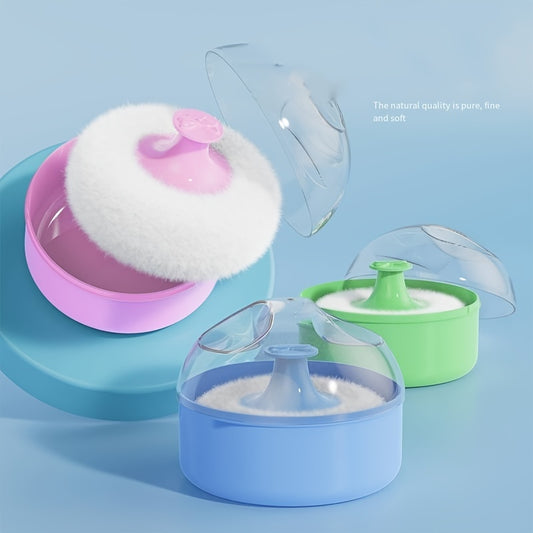 Estuche portátil recargable para polvos sueltos para el cuidado de la piel después del baño, contenedor para guardar maquillaje de talco facial y corporal con esponja suave - Accesorios de viaje