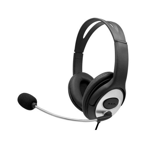 BROBOTIX AUDIFONO DIADEMA USB CON MICROFONO AJUSTABLE TIPO GAMER - 1 Conector USB para Microfono y Audio - Control de Volumen - Color Negro