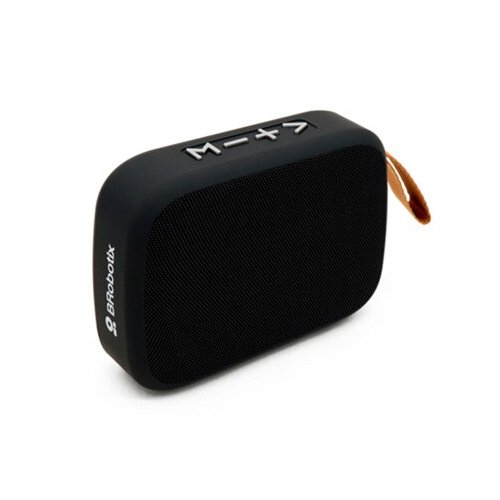 BROBOTIX BOCINA CON RADIO FM, BLUETOOTH Y PUERTO USB/TF, COLOR NEGRO - Recargable