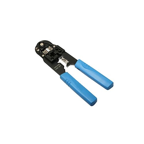 BROBOTIX PINZA CRIMPEADORA PARA PLUG RJ45 COLOR AZUL - Herramienta Ponchadora Peladora Plug Cat5e Cat6 Cable Patch