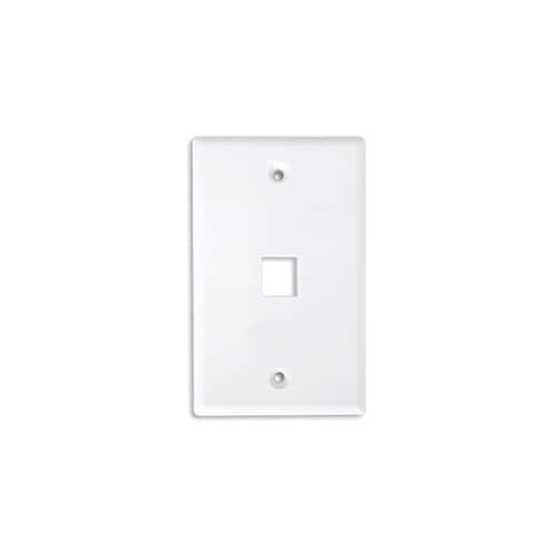 BROBOTIX TAPA PLACA FRONTAL 1 PUERTO RJ45 COLOR BLANCO