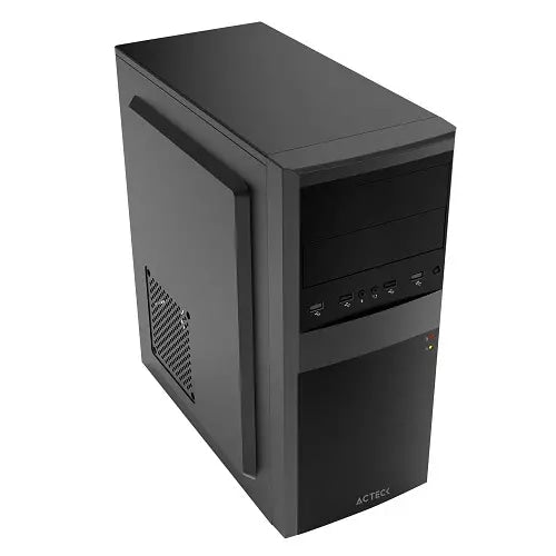 Gabinete Acteck Media Torre Kiruna II GM420 / Max MB ATX Fuente ATX 500 W / 2xUSB 2.0 / Full Metálico + Frente Solido / Advanced Negro