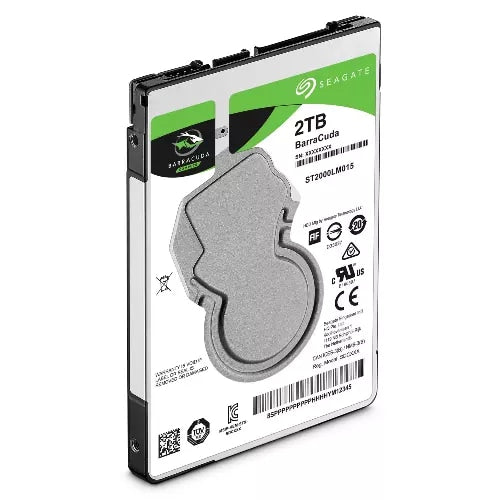 Disco Duro Interno 2TB 2.5" SATA 6Gb/s 5400RPM 128MB, 7mm, para Laptop, Pc´s y Todo en Uno, 2 Años de Garantía Barracuda Seagate