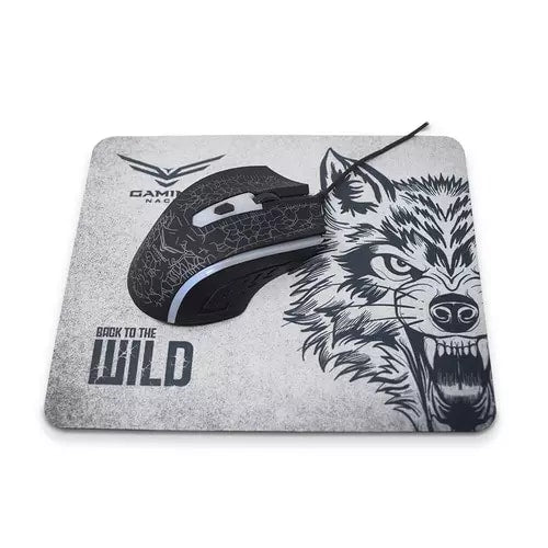 MOUSE Y MOUSEPAD GAMER NACEB 4 BOTONES.3 MODOS DPI 800-1000-1200